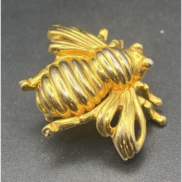 Vintage Signed Joan Rivers "Started it All" Gold Tone Bee Pin Brooch Unisex - Picture 3 of 9
